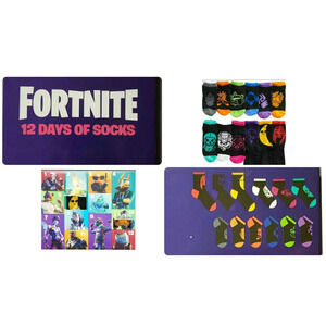 FORTNITE 12 Pairs of Kids Socks • 12 Day Advent Sock Character Gamer Feet Ware